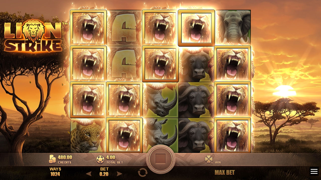LION STRIKE™ video slot Lion Spin  screenshot