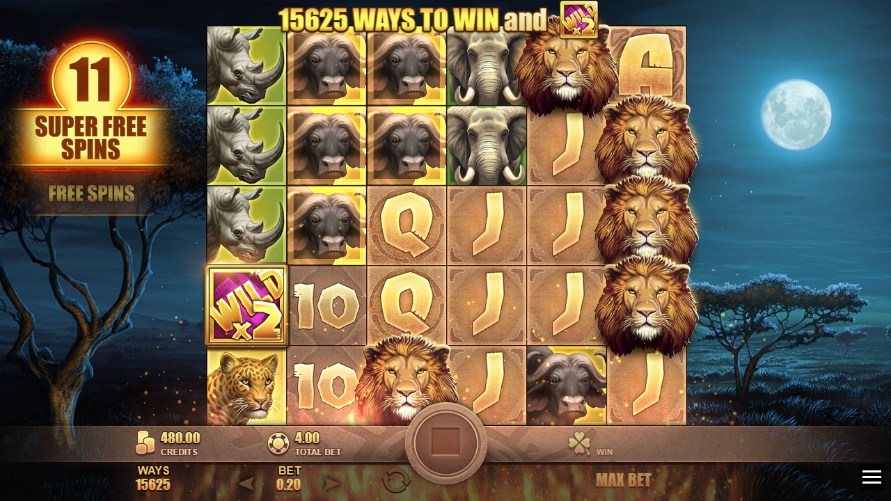 LION STRIKE™ video slot Super Freespins screenshot