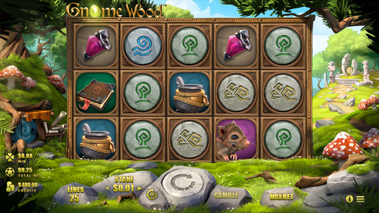 GNOME WOOD™ video slot base game screenshot