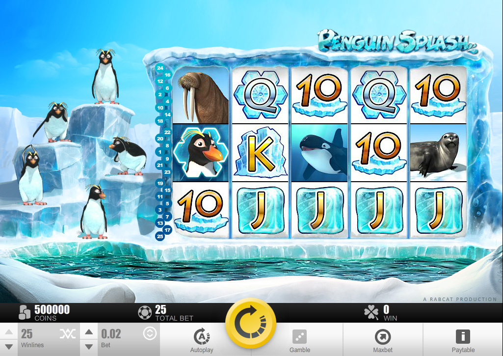 Penguin Splash™ video slot base game screenshot