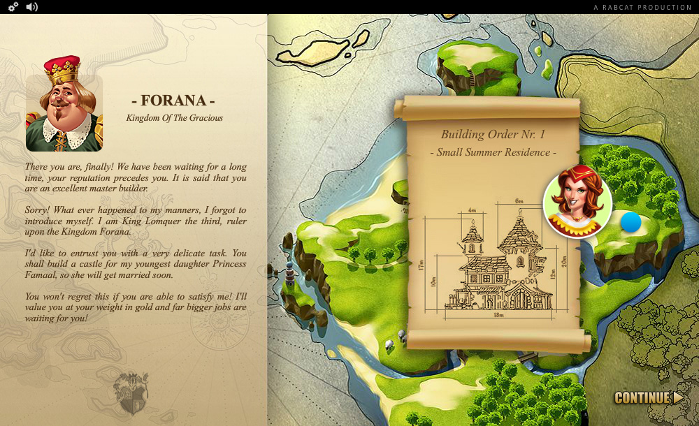 Castle Builder™ video slot kingdom map screenshot