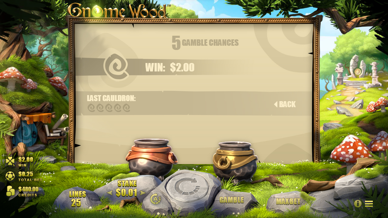 GNOME WOOD™ video slot gamble game screenshot
