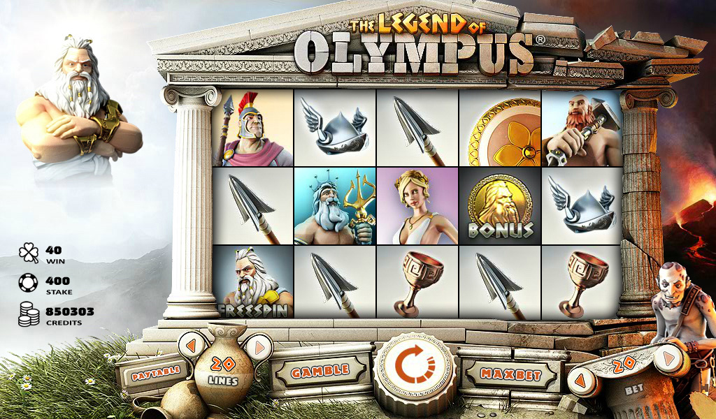 Legend of Olympus™ video slot base game screenshot