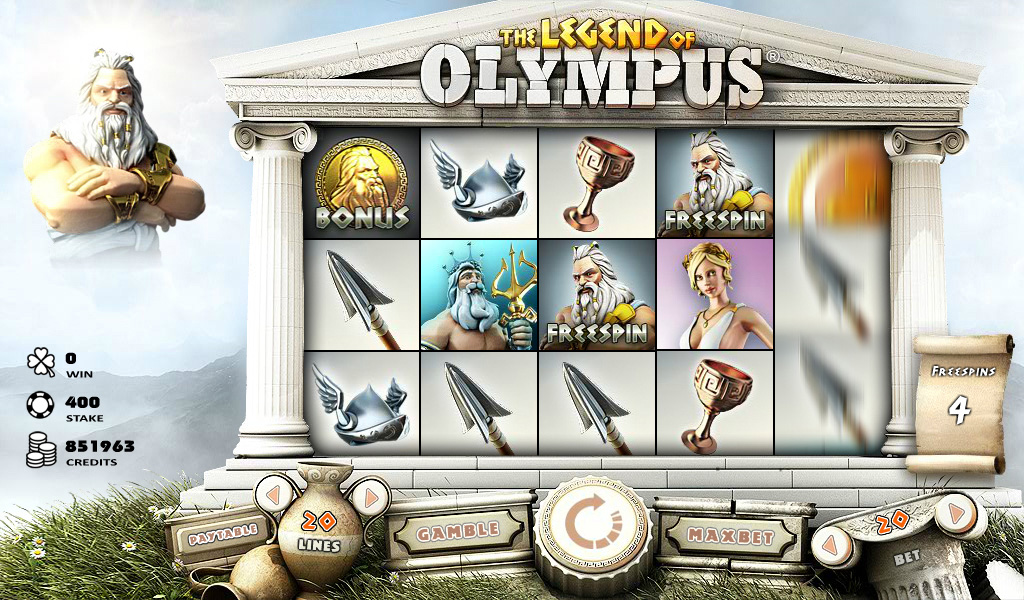 Legend of Olympus™ video slot free spins screenshot