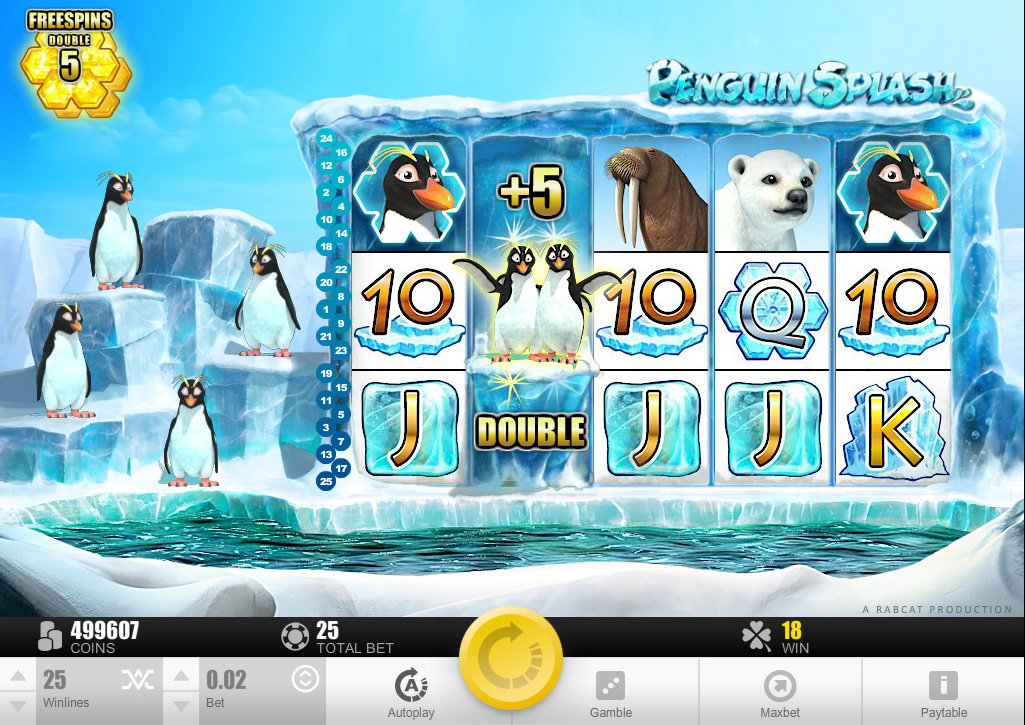 Penguin Splash™ video slot free spins screenshot