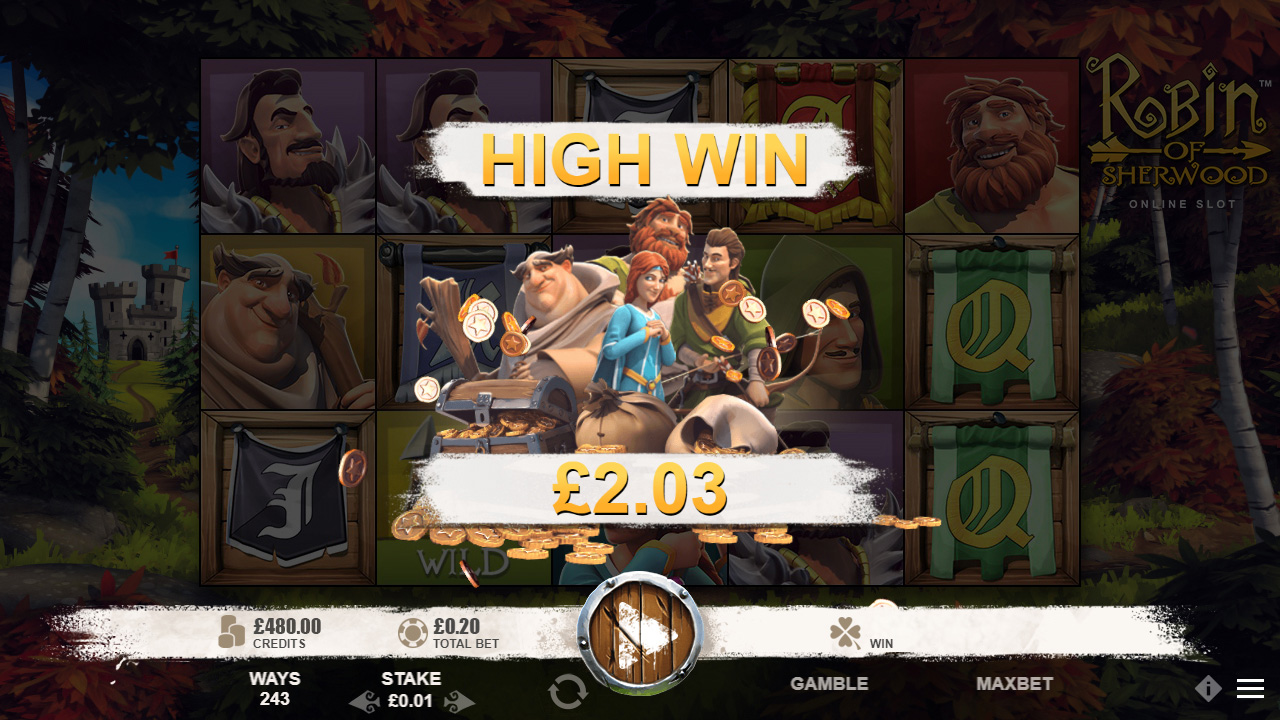 ROBIN OF SHERWOOD Online Slot™ video slot big win screenshot