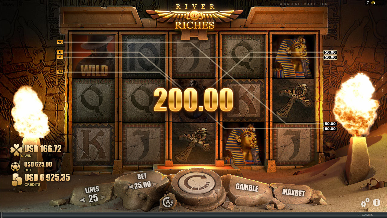 River of Riches™ video slot base game screenshot