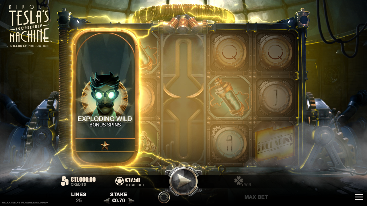 NIKOLA TESLA'S INCREDIBLE MACHINE™ Exploding Wild Feature screenshot