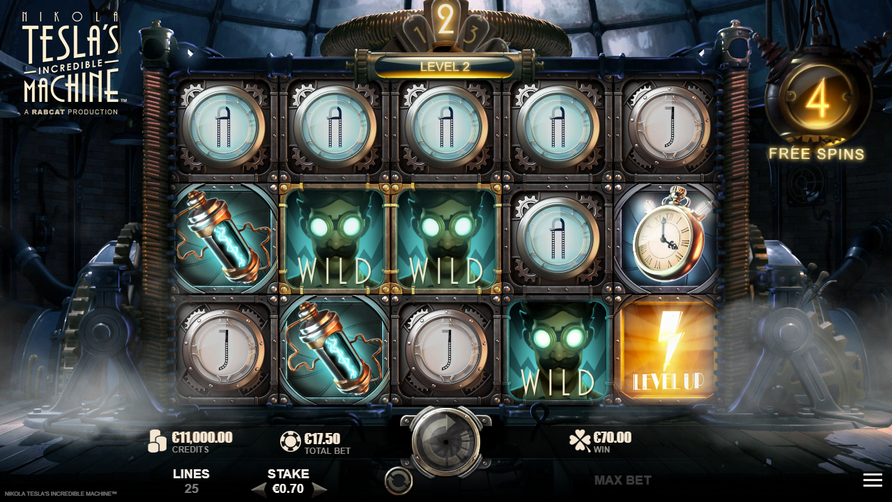 NIKOLA TESLA'S INCREDIBLE MACHINE™ Level System screenshot